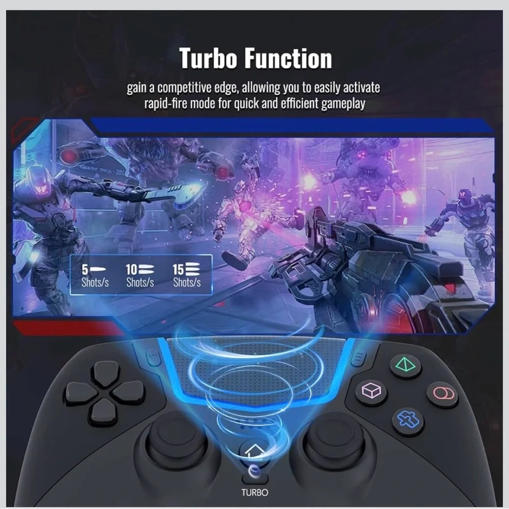 NIB BETMI Wireless Gaming Controller PS-5/Pro/Slim/PC Bluetooth,Joysticks,Black